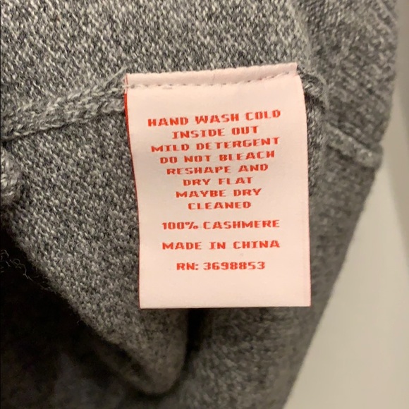 Grey Cashmere Button Front Sweater - Picture 3 of 3